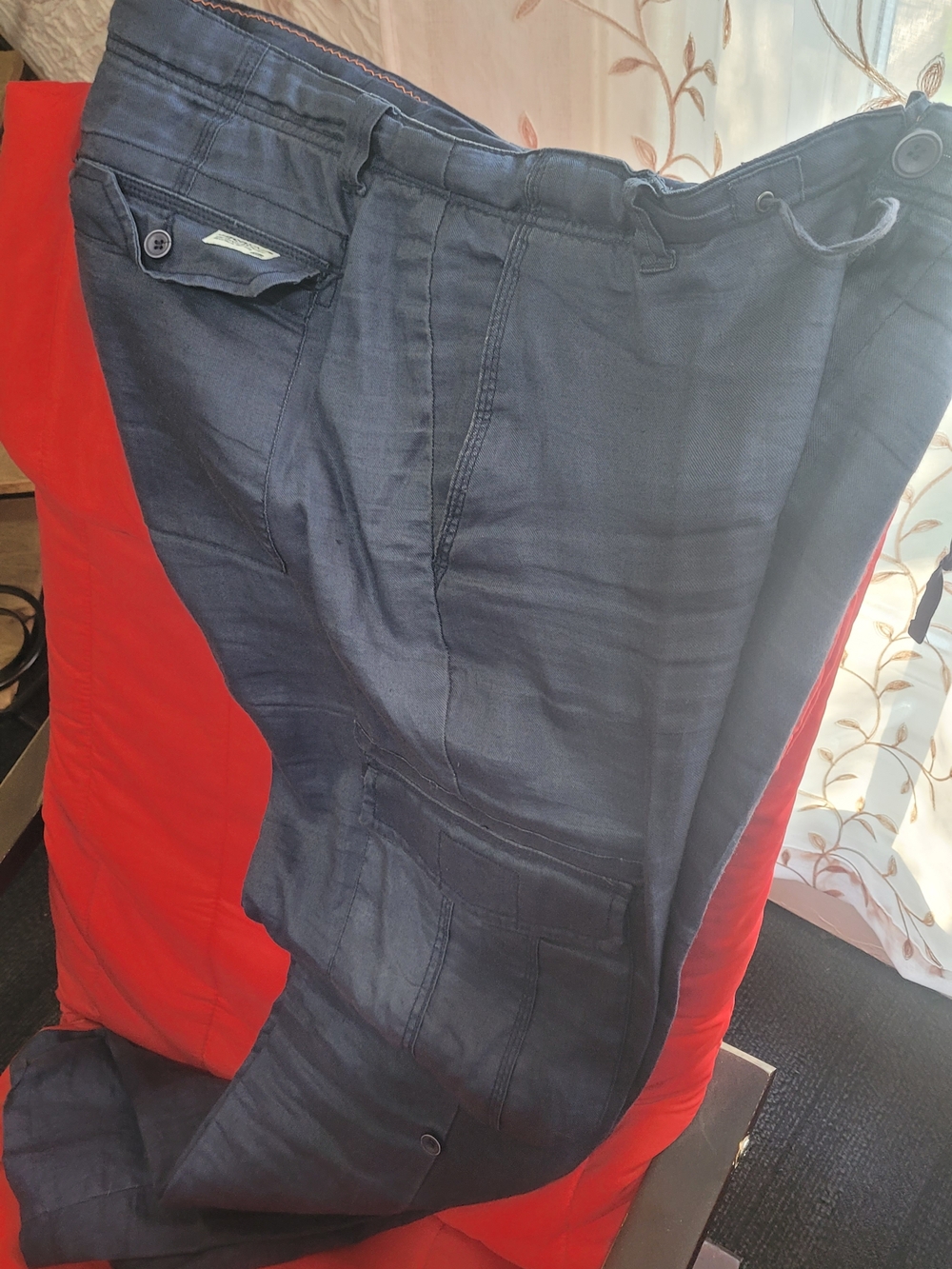 Men's Navy Cargo Pants - Casual Utility Style
